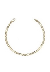lovely tiny two tone gold figaro chain baby anklet